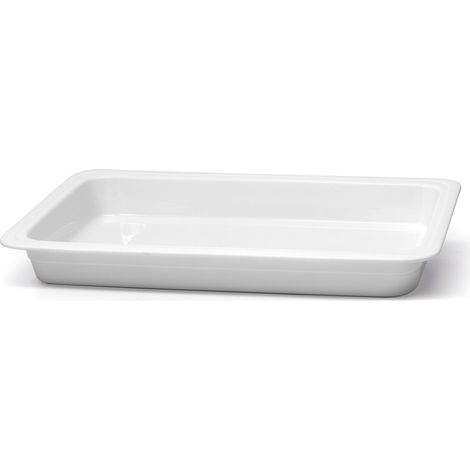 Plat Rectangulaire en Porcelaine pour Chafing Dish P390003 - Pujadas