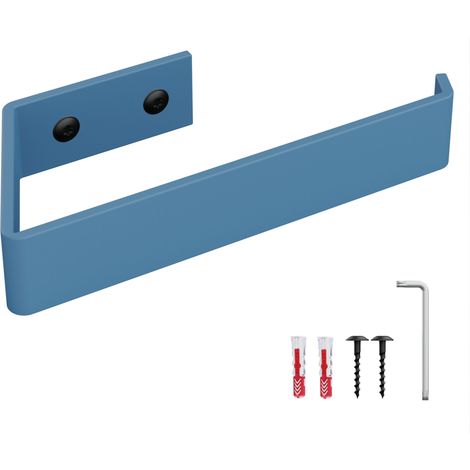 HOLZBRINK Toilettenpapierhalter Blau 164x72 mm Klopapierhalter mit Wandmontage für Badezimmer, Toilette WC Papier Halterung zum Bohren