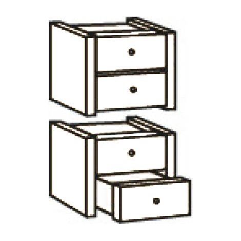 Bloc de 4 tiroirs pour bibliothèque Colonne de bureau blanc - Maxiburo (1/3)