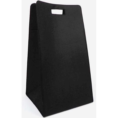 BATHBAZAAR - Panier à linge noir feutre Malaga