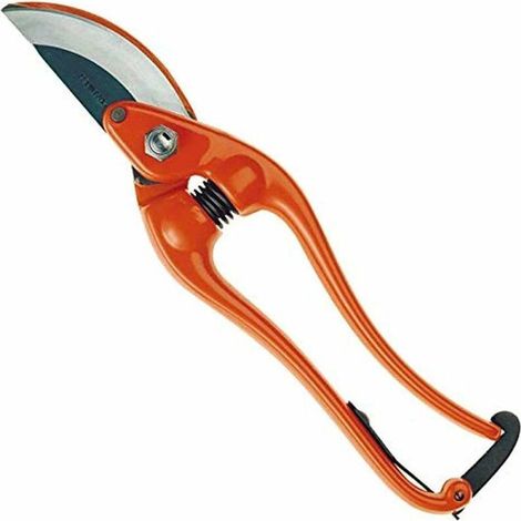 Sécateurs forgés – HAWUJ – P3-23-F – Poignées ergonomiques, tête étroite – pour jardinage et entretien des plantes – 230 mm, orange (1/3)