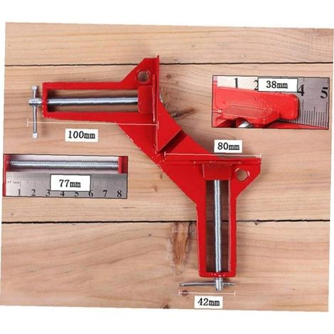 Robuste 90 Degrés À Angle Droit De Serrage d'angle DIY De Serrage Rapide Fixe Fishtank Verre Bois Cadre Photo Boiseries Angle Droit 4 Pcs (1/5)