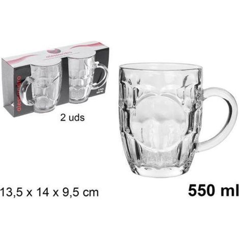 55 cls jarra pinta cerveza tanque tipica inglesa 550 ml. - caja 2 unidades