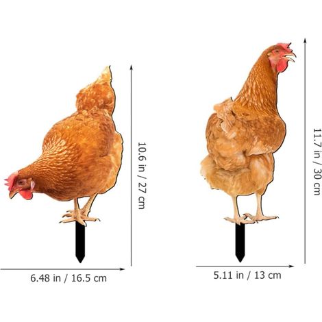 Stück Gartenpflock Hühnerhofschild aus Acryl Dekorativer