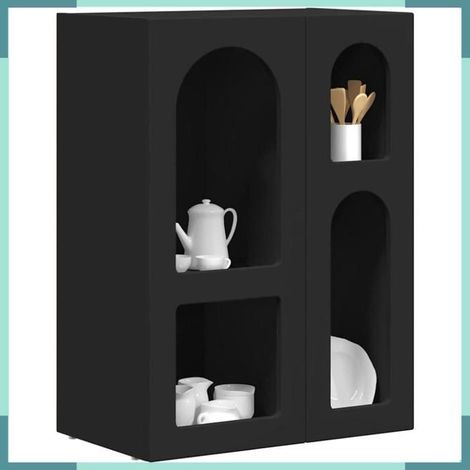 Buffet - 891315 - Noir - Bois d'ingénierie - 59 x 35 x 80,5 cm (1/5)