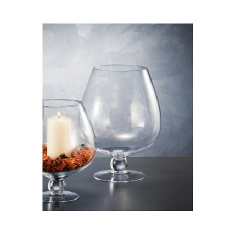 Vaso a Coppa in vetro Trasparente meganisi con piede 26,5 x 37,5 cm (1/2)