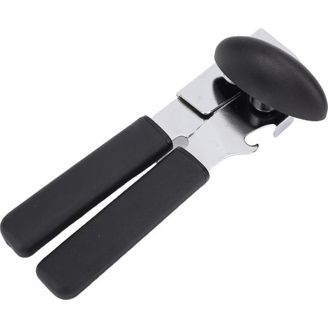 Apriscatole manuale in acciaio inox TPR, multifunzionale, con manico, strumento indispensabile per la cucina in campeggio. (1/5)