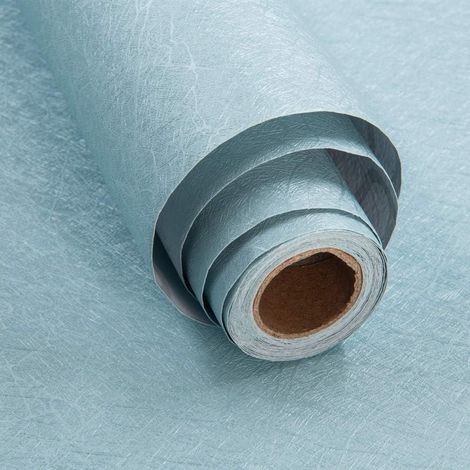 1 Rouleau Papier peint autocollant PVC grain de soie beige imperméable pour salon chambre bureau (1/5)