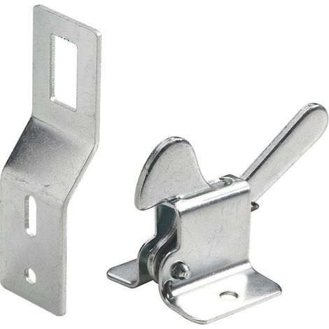 Hettich – Loqueteau pour meuble acier zingué – Dimensions 35 x 28 mm – Fixation à vis pour porte sans poignée – Usage professionnel