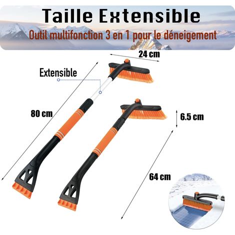 Raschietto per ghiaccio e spazzola per neve per auto (2 in 1) Facile da montare, sbrinatore per parabrezza invernale, pala per ghiaccio e neve staccabile Adatto a camion e SUV (1/4)