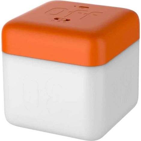 MARSEE Lampe de chevet LED intelligente pour enfants, avec minuterie, rechargeable, USB, design élégant, capteur tactile-orange (1/4)