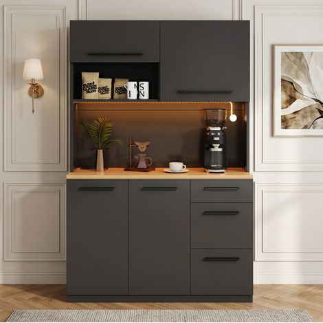Buffet enfilade 120 cm avec LED et prises USB HAVRYA (1/5)