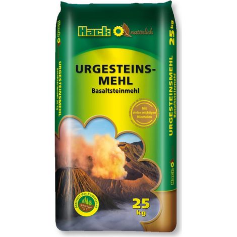 HACK Urgesteinsmehl Basalt 25 kg Bodenverbesserer Bodenhilfsstoff Wasserpeicher