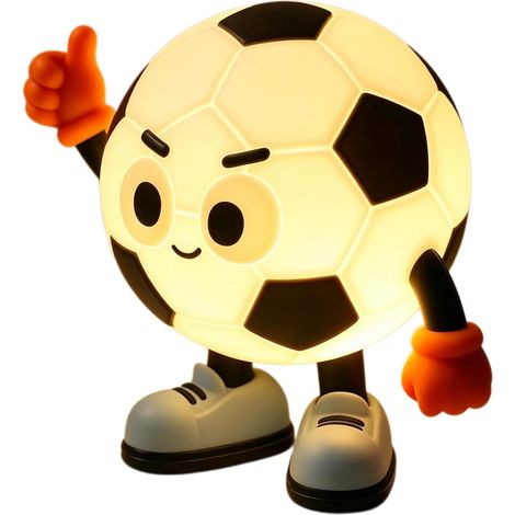 Kinder Nachtlicht Fußball 8 Farben LED Silikon Touch (1/5)