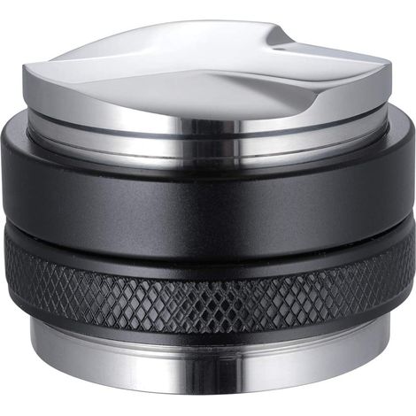 Dispensador manual profesional de 53 mm con prensador integrado, compatible con máquinas Breville (manija de 54 mm), profundidad ajustable.