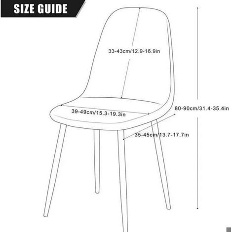 Lot de 6 Housse de Chaise de Salle à Manger Scandinaves Style Nordique Couverture Revêtement de Chaise Extensible pour Cuisine (1/4)