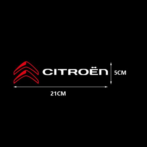 (2 pièces Citroën, 2 pièces) 2 autocollants réfléchissants en vinyle pour rétroviseurs, portières et carrosserie, compatibles avec Citroën C1, C2, C3 Grand, C4 Picasso, C4L VTS et C-Elysee. (1/4)