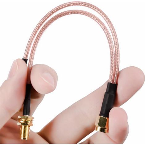 Cable Coaxial - RP-SMA Femele vers Double RP-SMA Mâle - Impédance 50 Ohms - RG316 - Pour Antenne Wifi Routeur Caméra IP - 1 Pièce (1/4)