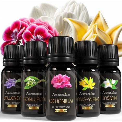 Bio-ätherische Öle für Luftbefeuchter, 50 ml Set – Floral XL