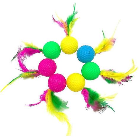 Jouets éducatifs en plastique et plumes pour chat (1/3)