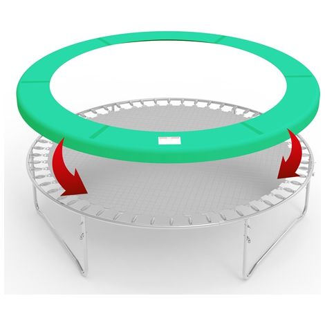 GALACTICA 10FT Outdoor Round Trampoline Replacement Pad Spring Cover Safety Padding Green
