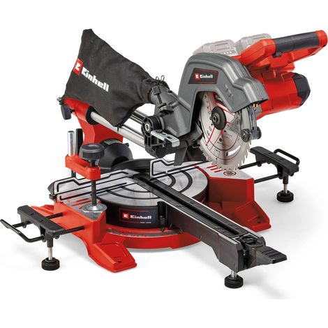 Einhell Akku-Zug-Kapp-Gehrungssäge TE-SM 36/8 L Li-Solo Power X-Change (36 V, max. 65 mm x 305 mm Schnitttiefe/-breite, Ø 216 mm Sägeblatt, neigbarer Sägekopf, ohne Akku)