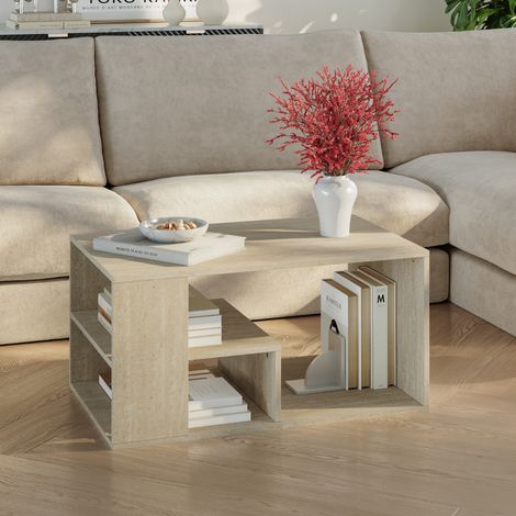 Couchtisch Antaa 80x50x40 cm Travertin [en.casa]