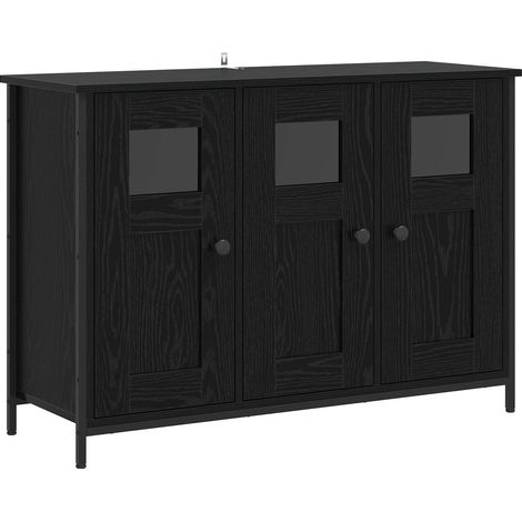 Aparador Roble Negro 100 x 35 x 70 cm Madera de ingeniería vidaXL (1/5)