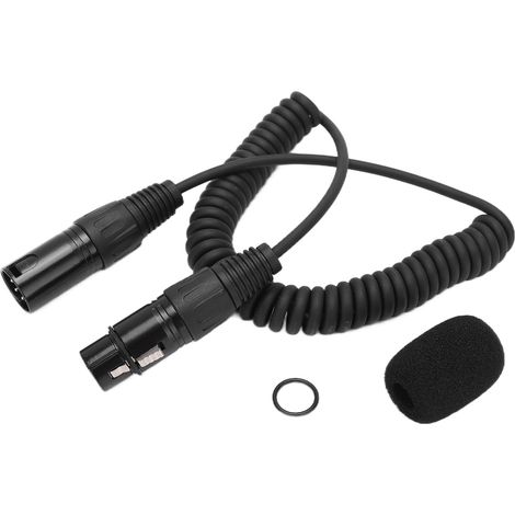 Câble à ressort d'extension de casque, cordon enroulé, connecteur XLR 5 broches pour casque d'aviation Airbus