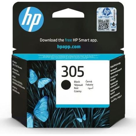HP 305 Cartouche d'encre noire authentique (3YM61AE) pour HP DeskJet 2300/2710/2720/Plus4100, HP Envy 6000/Pro 6400 (1/5)