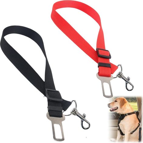 Imbragatura di sicurezza per cani in 2 pezzi, cinghie pettorali regolabili, cinghie pettorali di sicurezza per auto, cinture di sicurezza per cani in auto, cinture di sicurezza per cani in auto, nere (1/5)