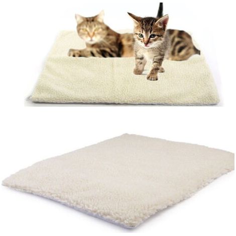 DEESSE SHOP-Tapis auto-chauffant pour animal domestique, couverture pour chat/chien, coussin chauffant pour animaux domestiques, tapis de coussin auto-chauffant pour chats, couverture écologique, 90 x (1/5)