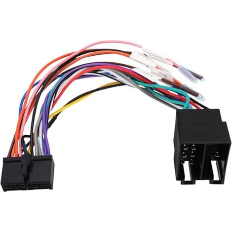 Adaptateur de faisceau 20 broches vers ISO 20P (1 pièce) pour autoradio, compatible avec les connecteurs de faisceau pour autoradio DIN 21,5 cm. (1/4)
