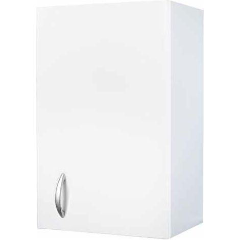 Mueble lavadero 45x32 cm, 1 puerta – Dos estantes – Madera blanca hidrófuga – Negrari (1/5)
