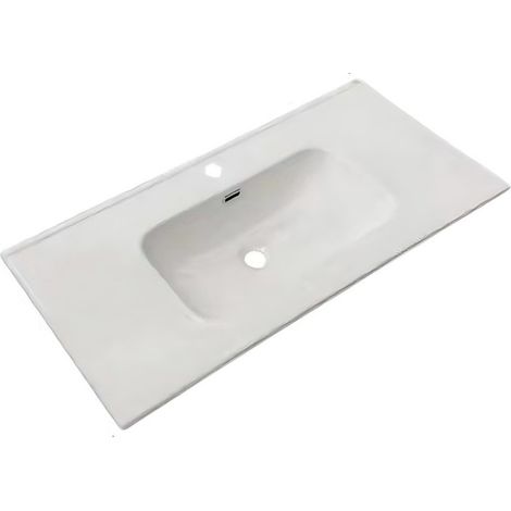 Lavabo consolle d'appoggio in ceramica bianco 101x46.5x17H VA836-100 (1/3)