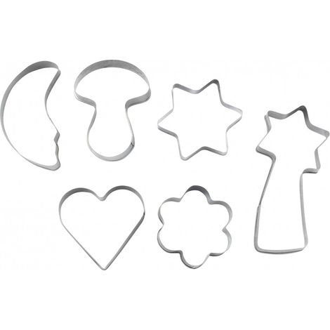 menaje metaltex juego 6 moldes cortapastas acero inox 252350004 (1/3)