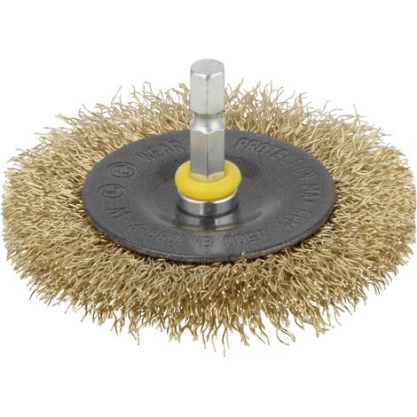 Wolfcraft Scheibendrahtbürste Ø 75 mm Messing Schaft 6 mm Ersatzakkus & Aufsätze
