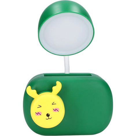 Lampe de bureau vert foncé, compacte, portable, pliable, pratique et réglable, idéale pour le camping et les voyages. (1/5)