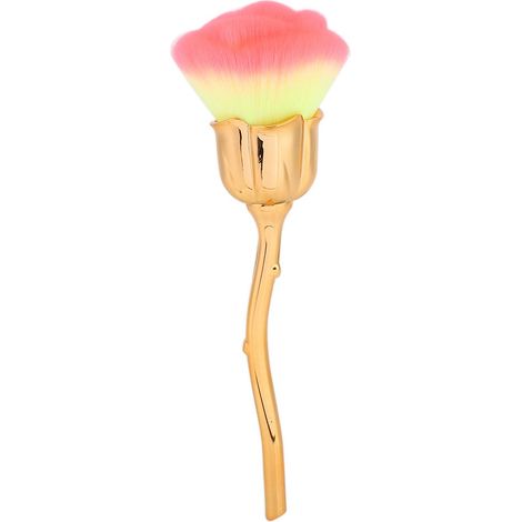 Brosse à ongles forme rose, long manche 03, pour polissage et dépoussiérage de vernis à ongles (1/5)