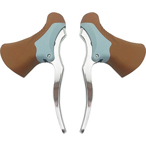 Leve freno per bicicletta in alluminio leggero, leve per mountain bike e per bicicletta posteriore, set per manubrio anteriore e posteriore (1/5)