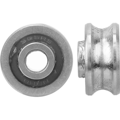 10 roulements à gorge en U SG15 pour guidage de rail 5 x 17 x 8 mm (une rangée) (1/5)