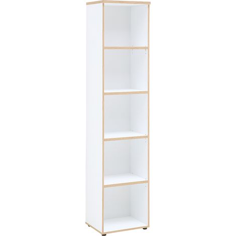 Aktenregal, 45cm breit, weiß mit Eiche, MANRESA-36 (1/5)