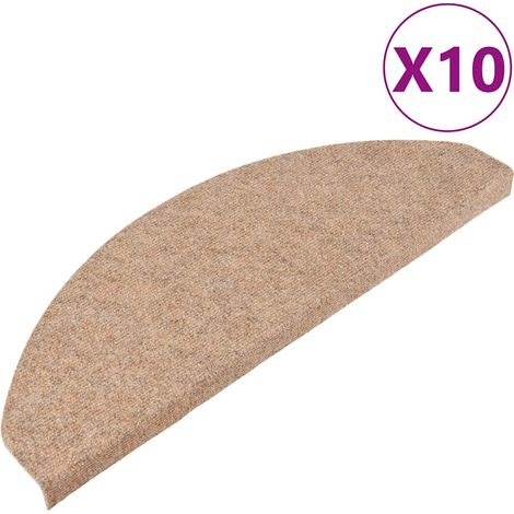 Tapis d'escalier auto-adhésifs 10 pcs,Marches d'escalier beige 65x22,5x3,5 cm CFW600680 (1/5)