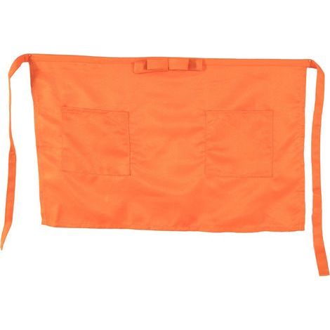 Kurze, halblange Schürze für Damen und Herren, für Zuhause, Küche, Café, Kneipe, Bar, Bistro, gelb (1/5)