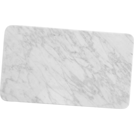 Plateau Rond Blanc pour Salle De Bain Plateau Décoratif Marbre Naturel avec Patins Antidérapants Organisateur De Comptoir (1/5)