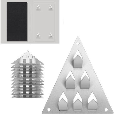 Clip de fixation à pression pour panneau insonorisant, base de montage triangulaire pour panneau insonorisant, adapté à l'installation de panneaux muraux d'isolation acoustique. (1/5)