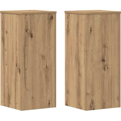 Plant Stands 2 pcs Artisan Oak 30x30x70 cm Engineered wood vidaXL