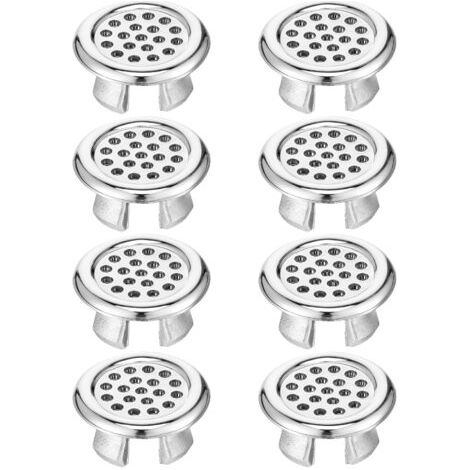 royaluxe-Lot de 8 couvercles de trop-plein, revêtement de siphon pour lavabo, anneau de trop-plein, anneau décoratif galvanisé, rond, pour salle de bain, cuisine, évier