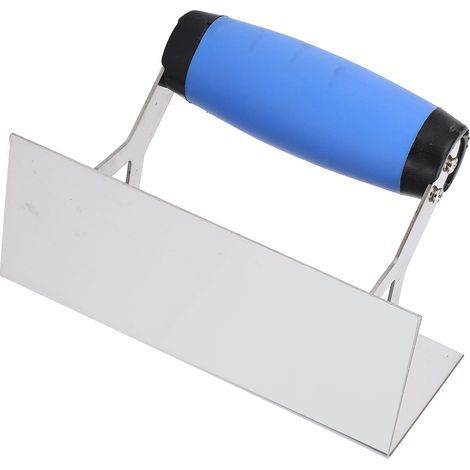 Truelle d'angle intérieure en acier inoxydable à angle droit de 90 degrés, outil de finition pour plâtre, béton et murs, idéal pour le plâtrage des sols et des murs. (1/5)