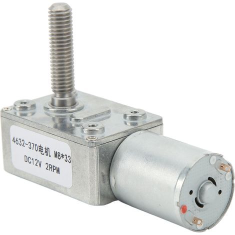 12-V-Gleichstrom-Schneckengetriebemotor 4632-370, 2 U/min, Präzisions-Drehzahlminderer, M8x33-mm-Welle, hohe Präzision, kompakt (1/5)